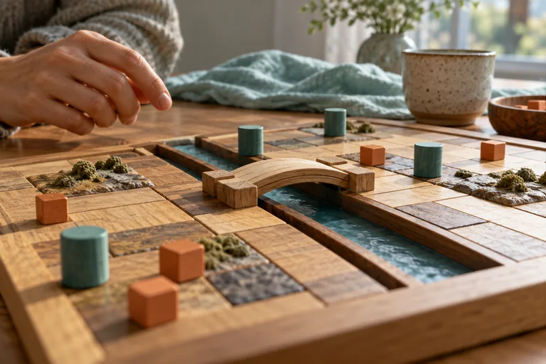 The final position of a fictional wooden game